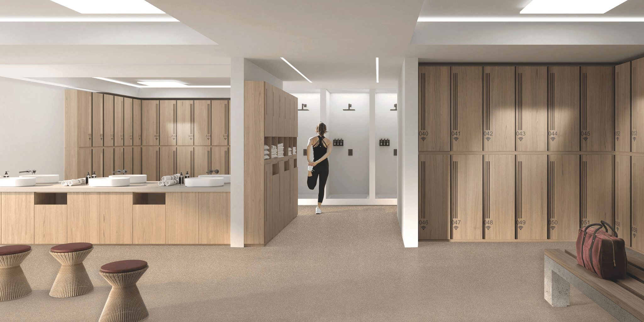 Commercial flooring installed in modern space designed for durability and style