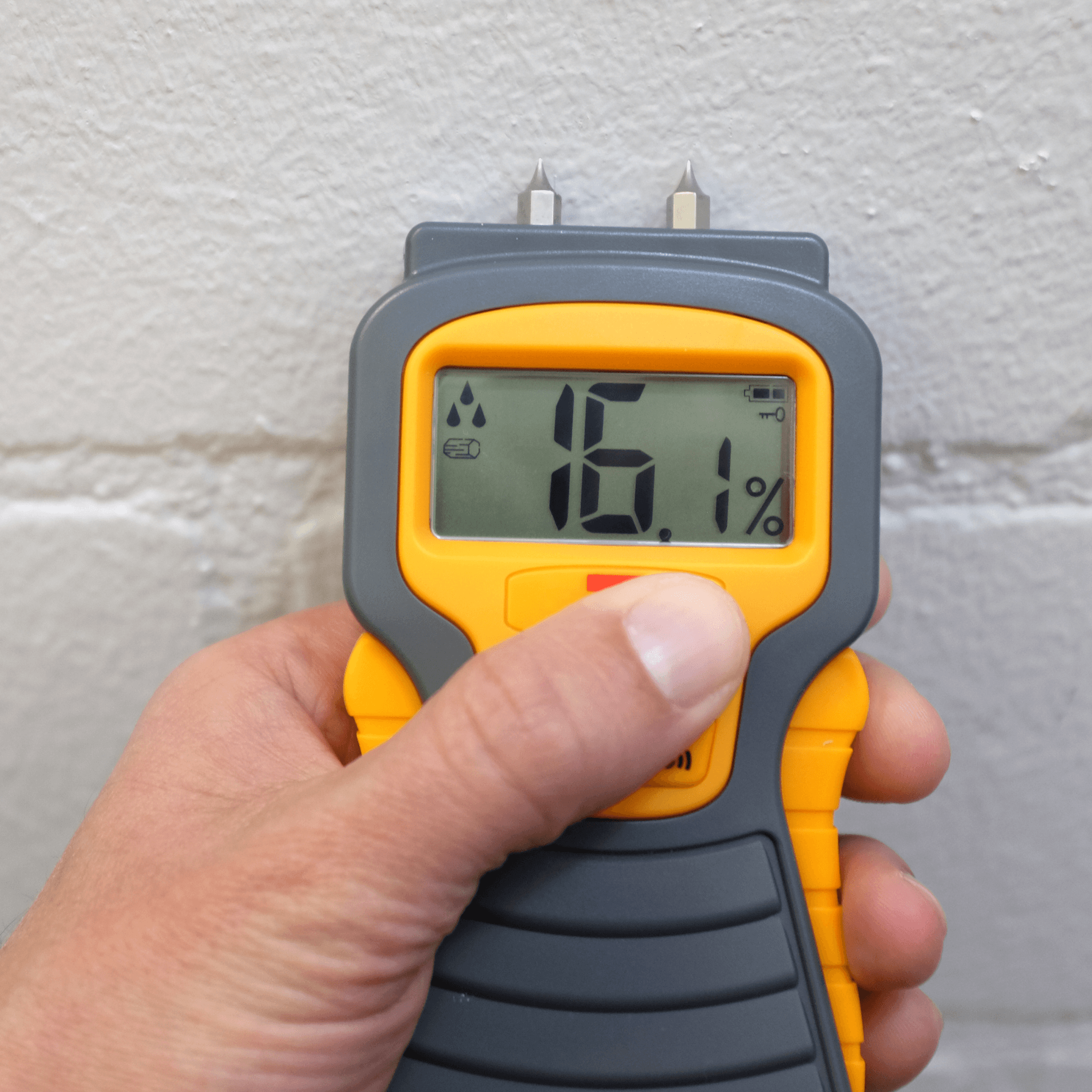 Moisture testing equipment used to assess subfloor conditions before installation