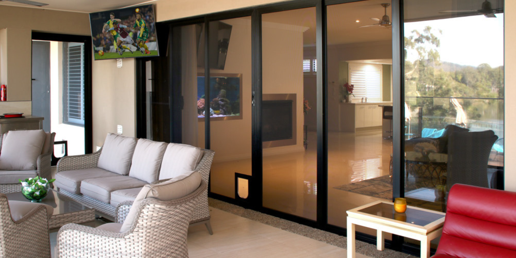 Security screen doors installed for airflow and enhanced home security